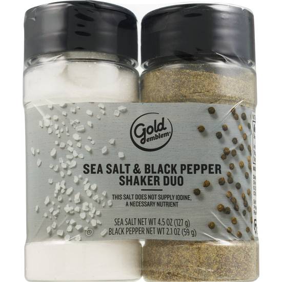 Order Gold Emblem Salt & Pepper Shaker Set food online from CVS store, BRYAN on bringmethat.com
