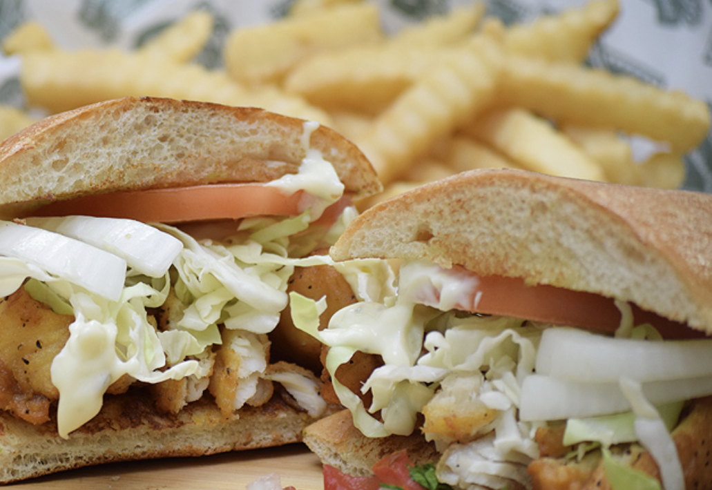 Order Fish Torta and fries  food online from Federico Mexican Food store, Albuquerque on bringmethat.com
