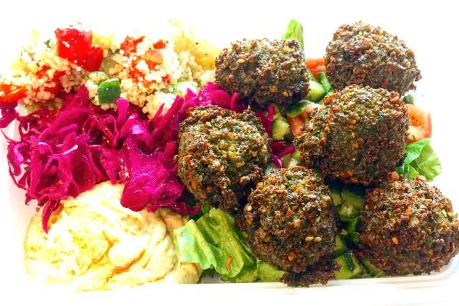Order Falafel Salad Bowl food online from Chopped Halal Grill store, Richardson on bringmethat.com