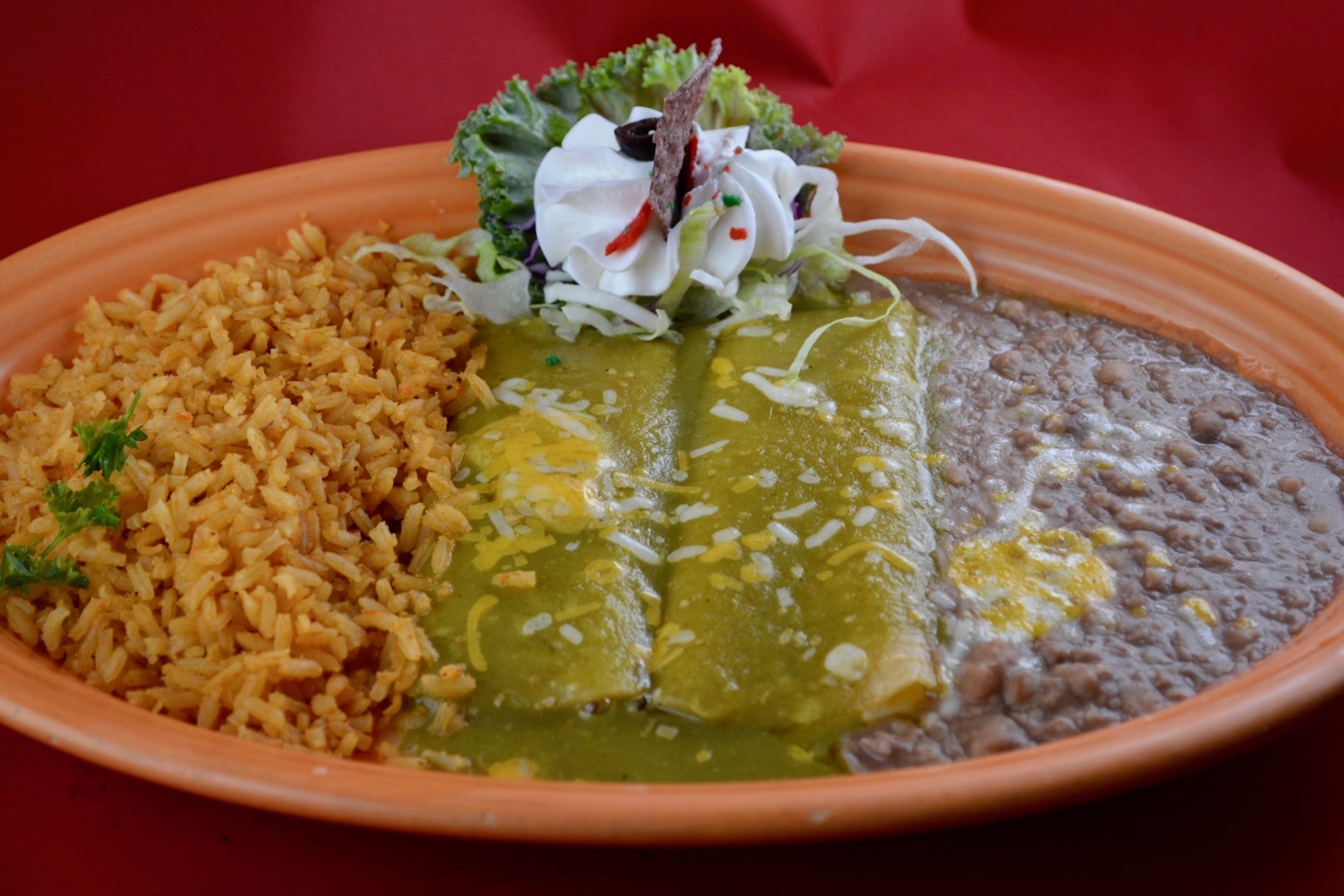 Order Enchiladas Verdes food online from Jalapenos Mexican Restaurant Eagle River store, Eagle River on bringmethat.com