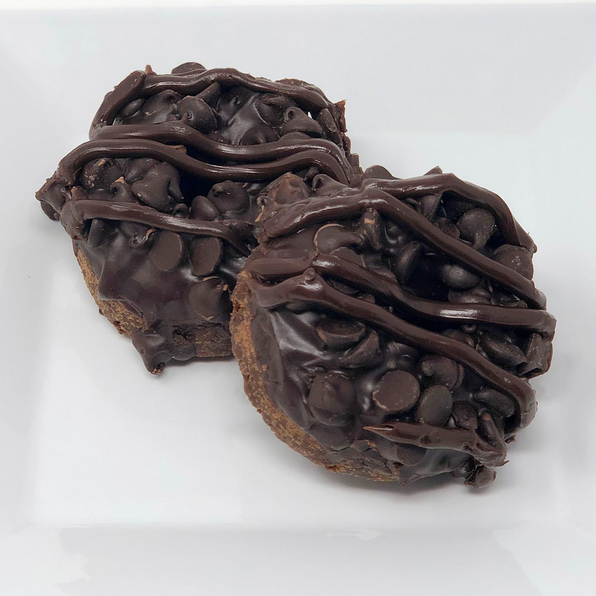 Order Death by Chocolate Cake Donut food online from Merritt's Bakery  store, Tulsa on bringmethat.com