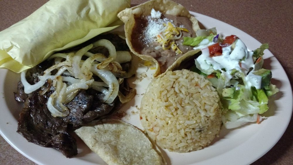 Order Carne Asada Combo Plate food online from Hacienda's Mexican Food store, El Cajon on bringmethat.com