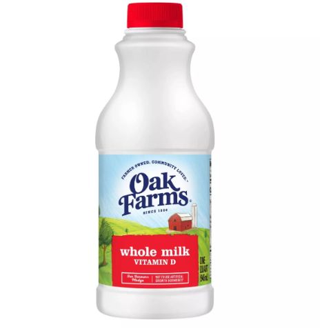 Order Oak Farms Whole Milk 1 Quart food online from 7-Eleven store, Plano on bringmethat.com
