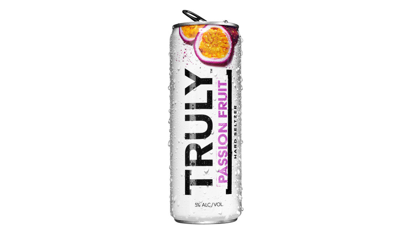 Order Truly Hard Seltzer Passion Fruit Spiked & Sparkling Water 24oz Can food online from M & M Liquor & Jr Market store, Anaheim on bringmethat.com