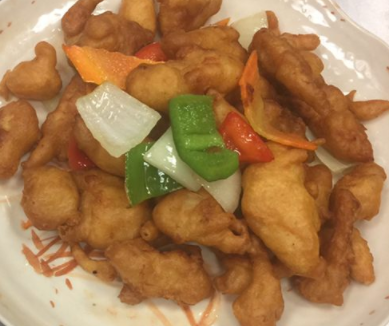 Order 65. Sweet and Sour Chicken food online from Taste Kitchen store, New York on bringmethat.com