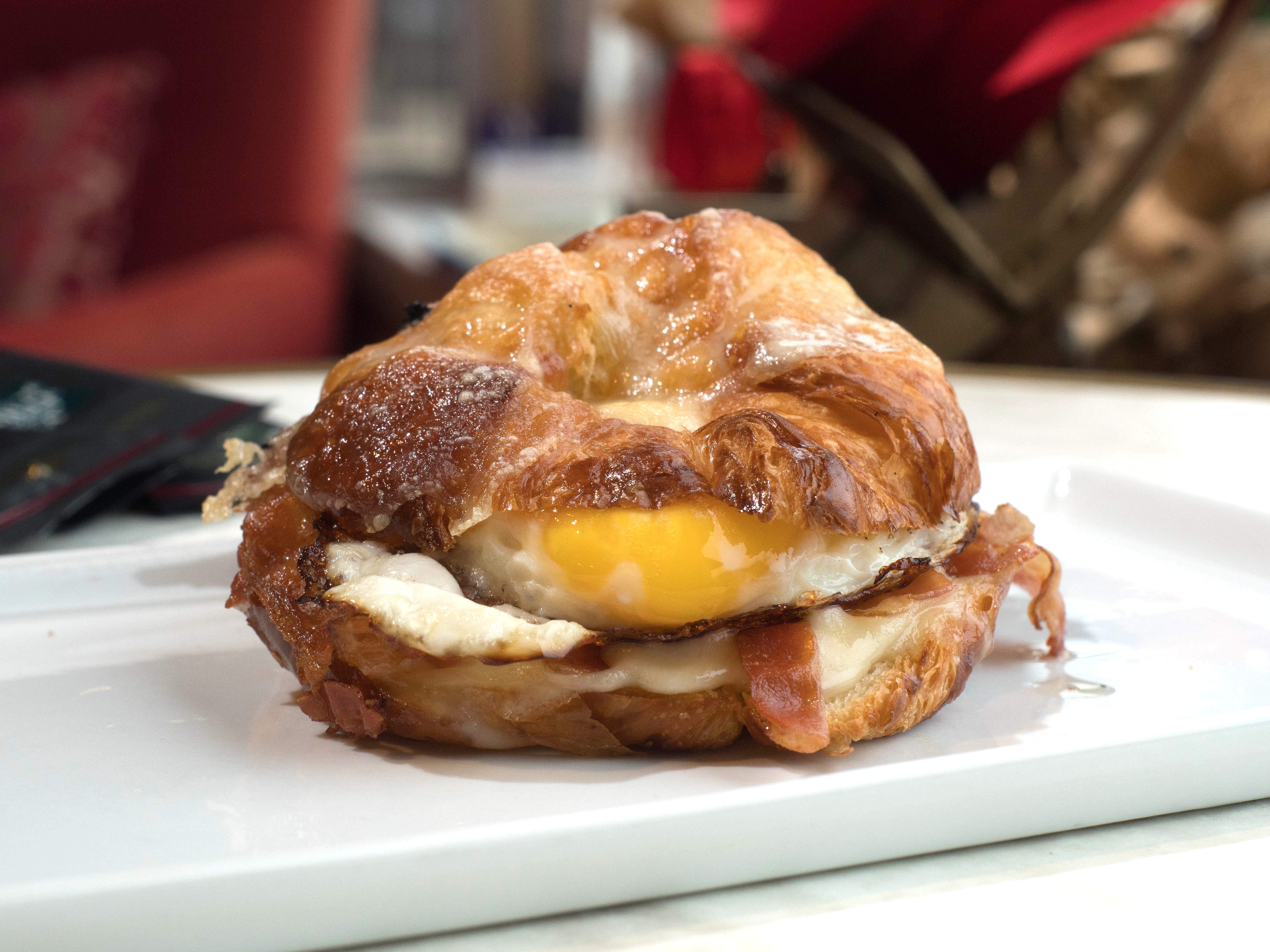 Order Le Bacon Croissant food online from Leonidas Chocolate Cafe store, Evanston on bringmethat.com