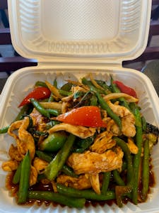 Order 46. Spicy Green Beans food online from Youpa Thai Kitchen store, Kent on bringmethat.com