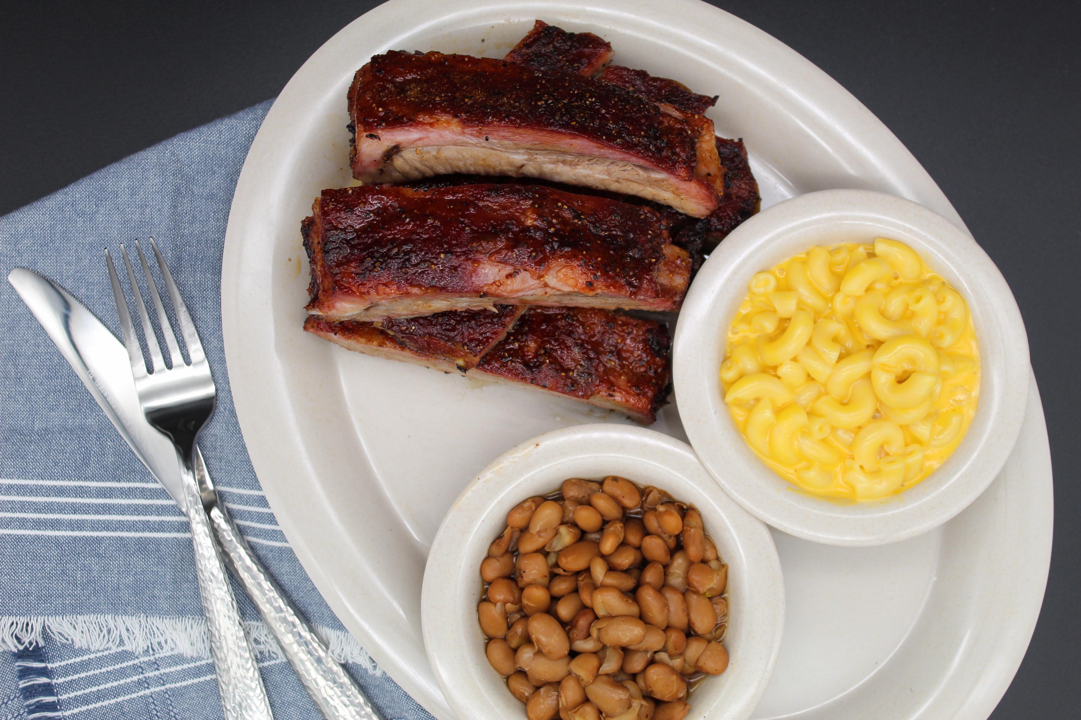 Order Rib Plate food online from Mckenzie's Barbeque store, Conroe on bringmethat.com