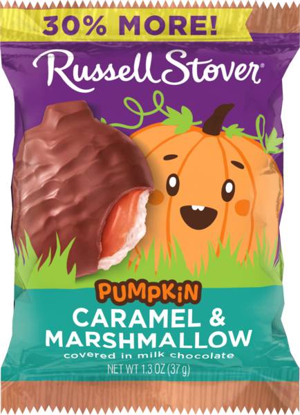 Order Russell Stover Caramel Marshmallow Pumpkin - Single, 1.3 oz food online from Rite Aid store, El Segundo on bringmethat.com