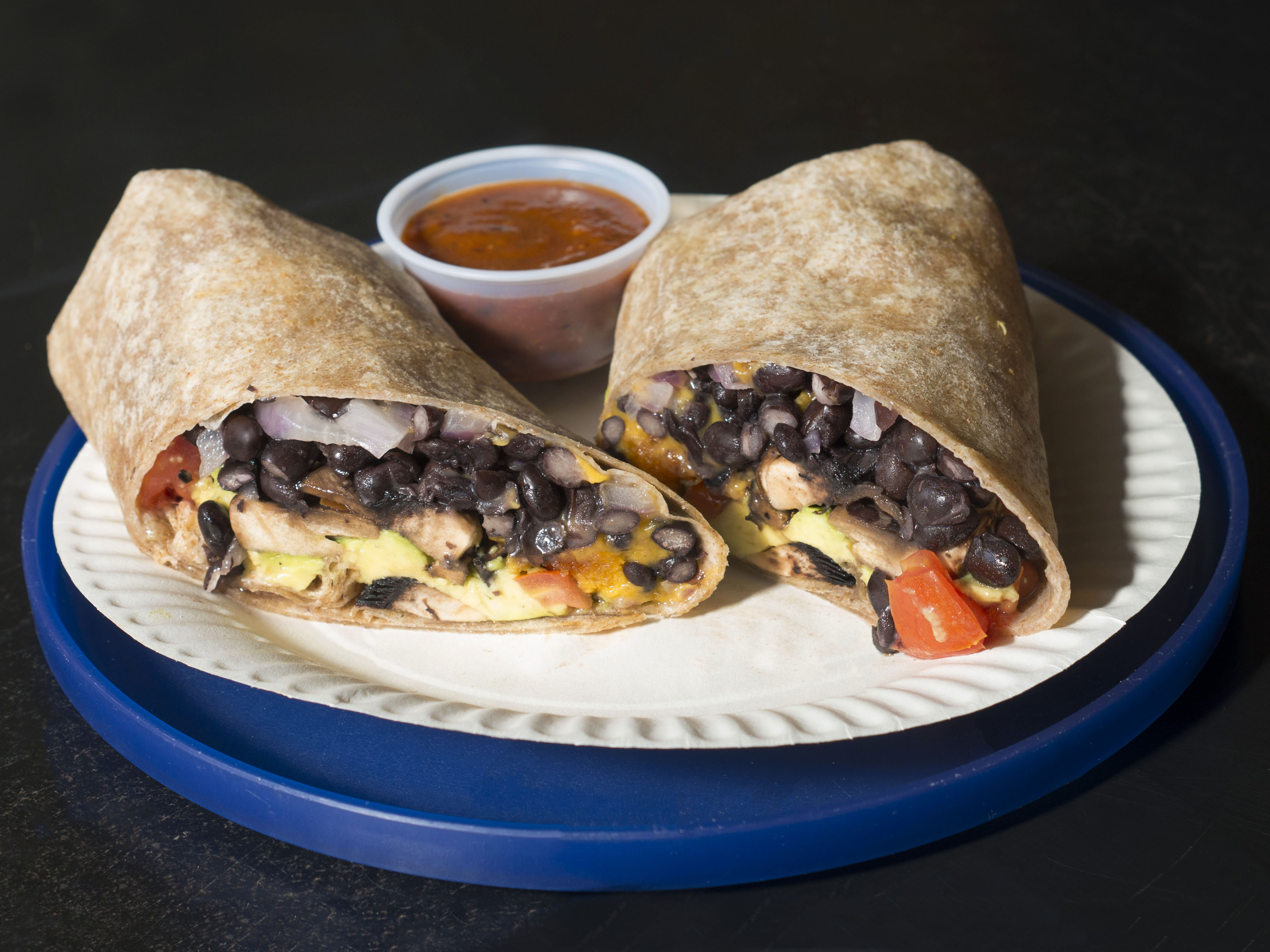 Order Veggie Burrito food online from Cafe By The Bay store, San Diego on bringmethat.com