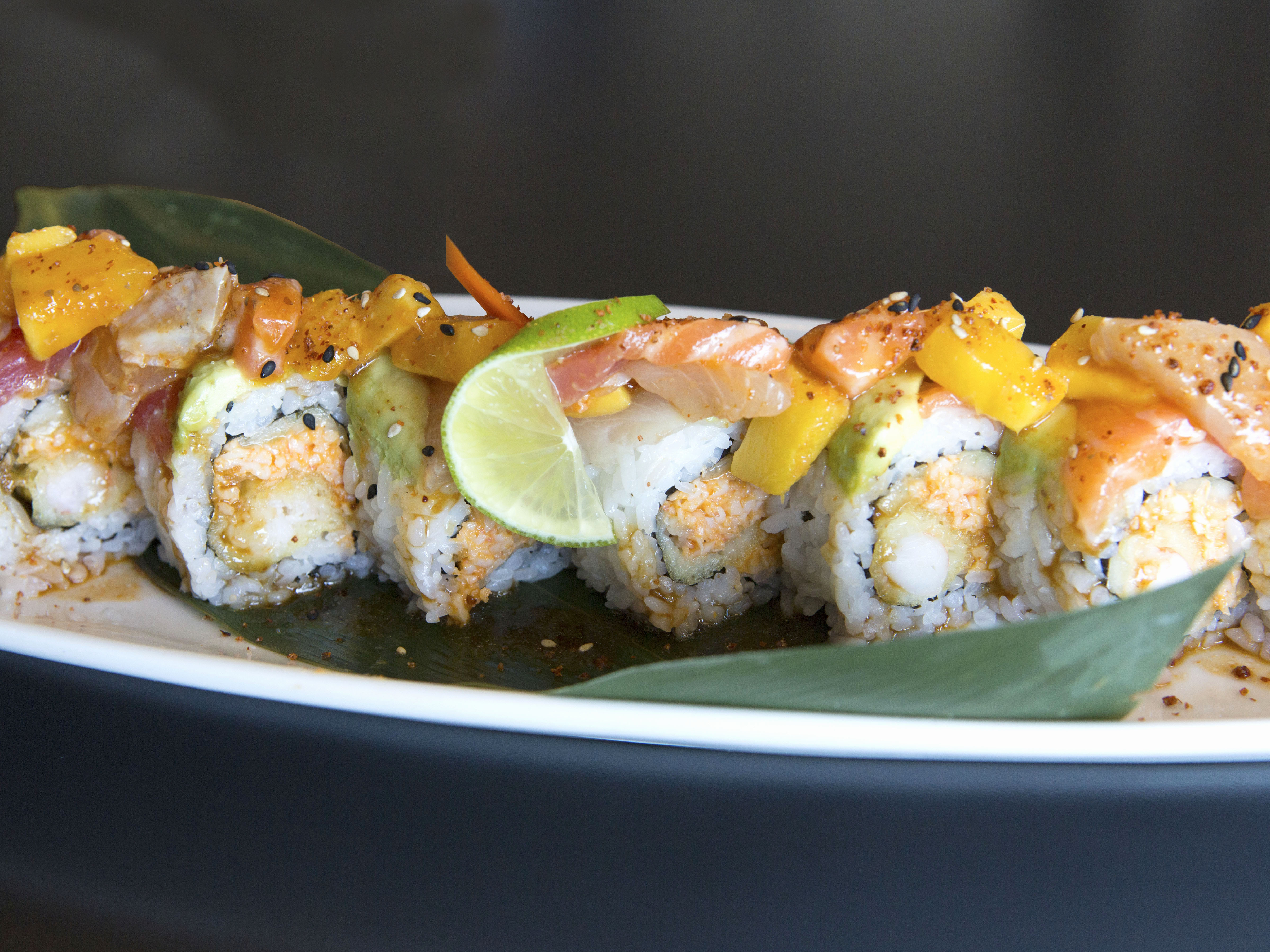 Order Mango Special Roll food online from Wasabi Japanese Cuisine store, Vista on bringmethat.com
