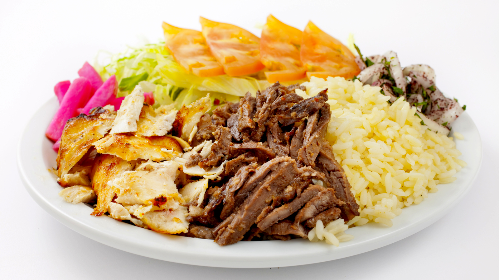 Order Halal Chicken Shawerma Plate food online from Halal Donor Spot store, Cupertino on bringmethat.com
