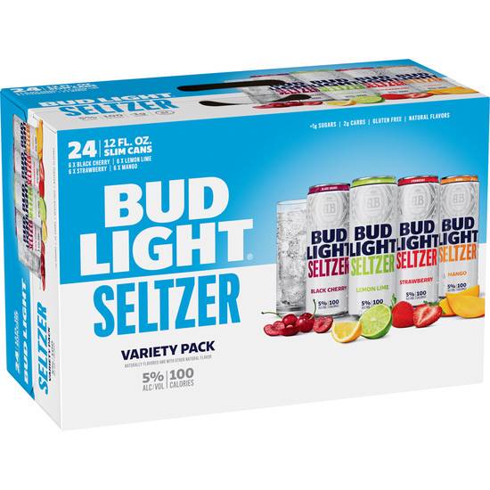 Order Bud Light Seltzer Variety Pack, 24pk-12oz can beer (5.0% ABV) food online from Home-Gating Essentials store, Bolingbrook on bringmethat.com