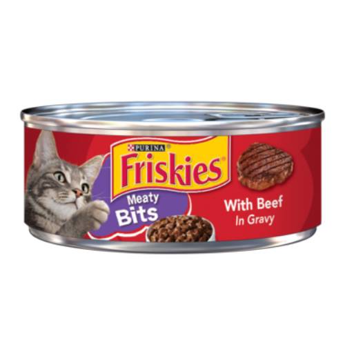 Order Friskies Meaty Bits Beef - 5.5 oz Can/Single food online from Bottle Shop & Spirits store, Los Alamitos on bringmethat.com