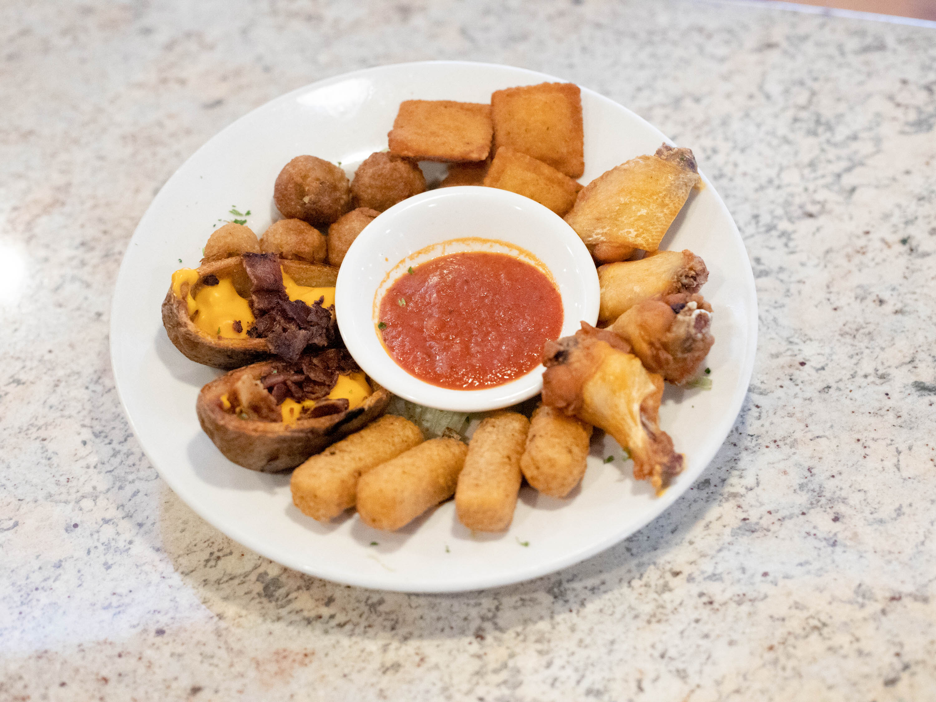 Order Appetizer Combo Platter food online from Gateway Diner store, Albany on bringmethat.com