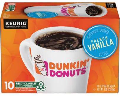 Order Dunkin French Vanilla K-Cup Pods (10 ct) food online from Ctown Supermarkets store, Uniondale on bringmethat.com