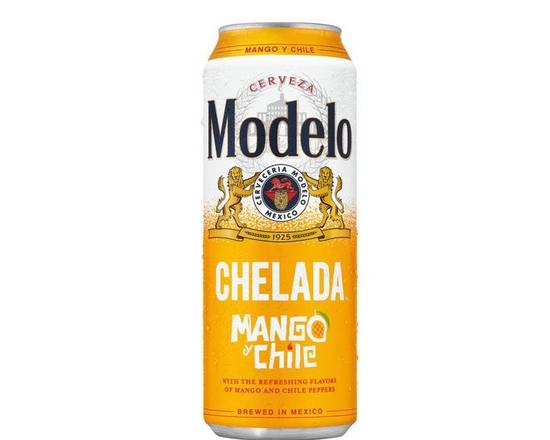 Order Modelo Chelada Mango y Chile, 24oz can (7% ABV) food online from Central Liquor Market store, Los Angeles on bringmethat.com