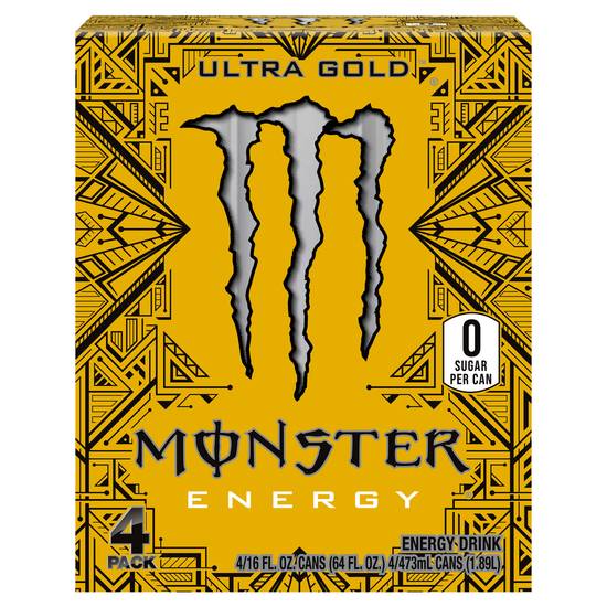Order Monster Ultra Gold (16 oz x 4 ct) food online from Rite Aid store, CLIFTON PARK on bringmethat.com