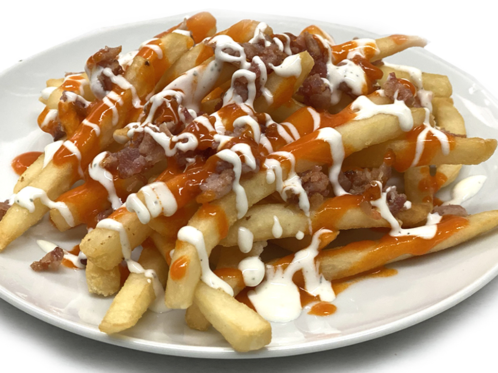 Order Buffalo Bacon Ranch Fries  food online from Pizza Man store, North Hollywood on bringmethat.com