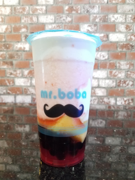 Order 3. Strawberry, Pudding and Boba Frosty Milk food online from Mr Boba store, Los Angeles on bringmethat.com