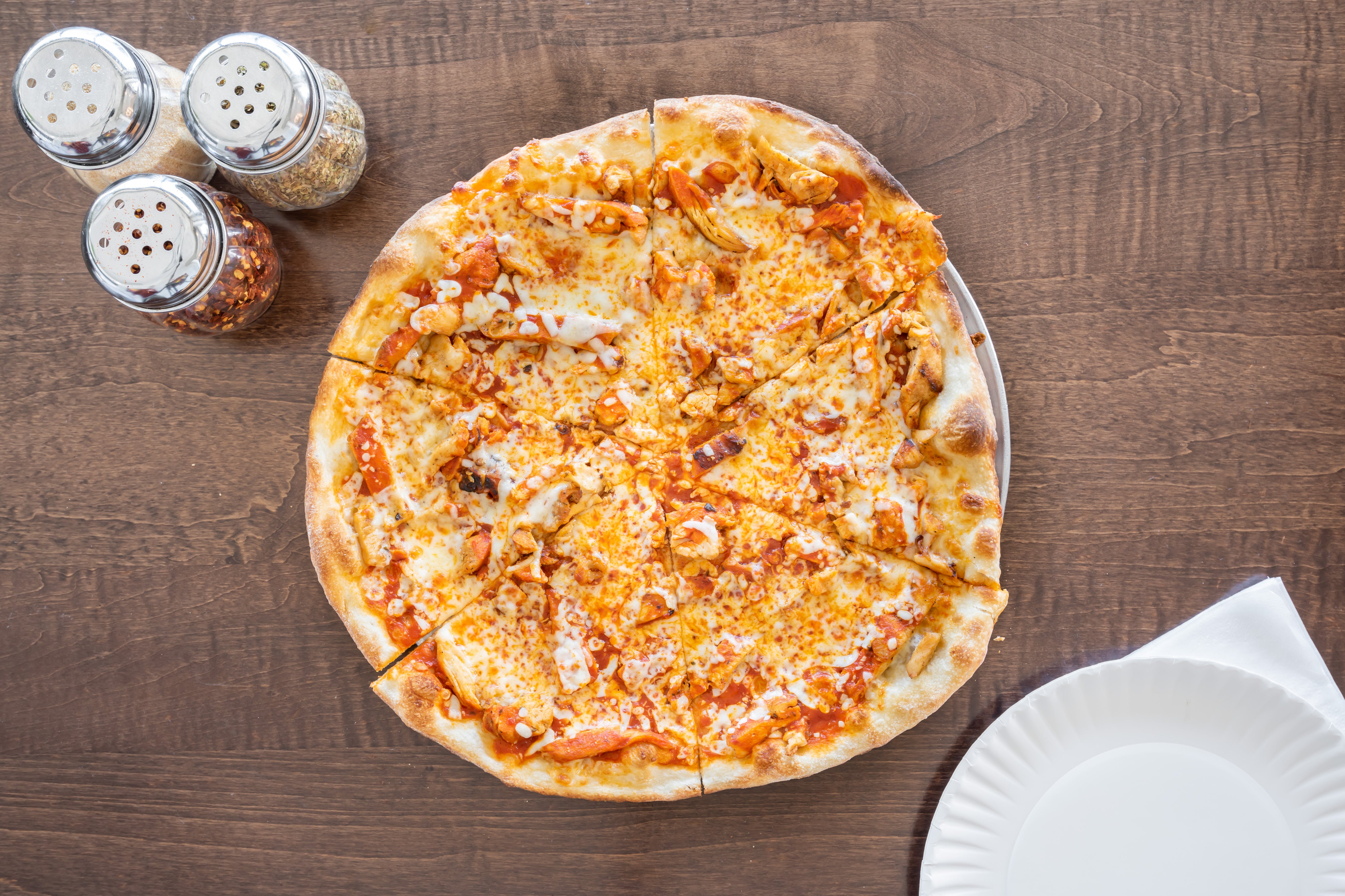 Order Buffalo Chicken Pizza - Personal 12'' (6 Slices) food online from Joe's Pizza II store, Wall Township on bringmethat.com