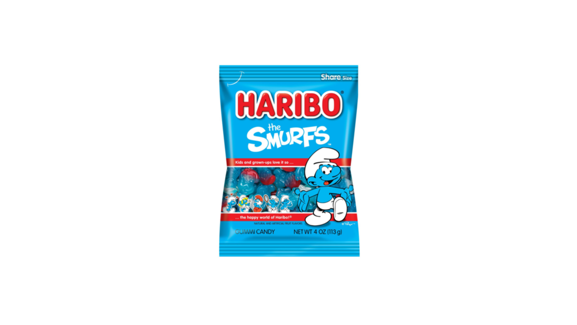 Order Haribo Sour Smurfs 5 oz food online from Rebel store, Las Vegas on bringmethat.com