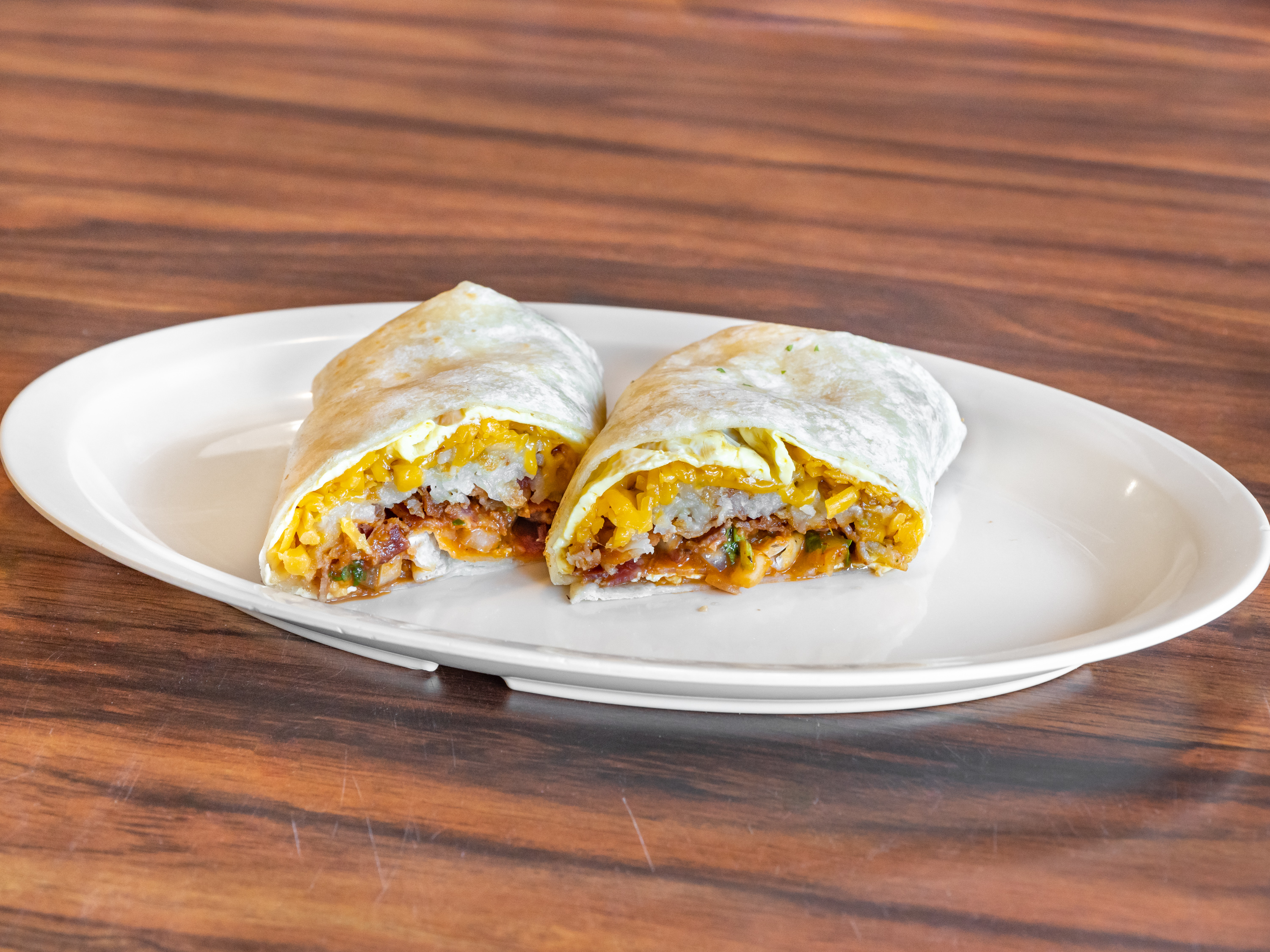 Order 3. Breakfast Burrito food online from Golden Burger store, Long Beach on bringmethat.com