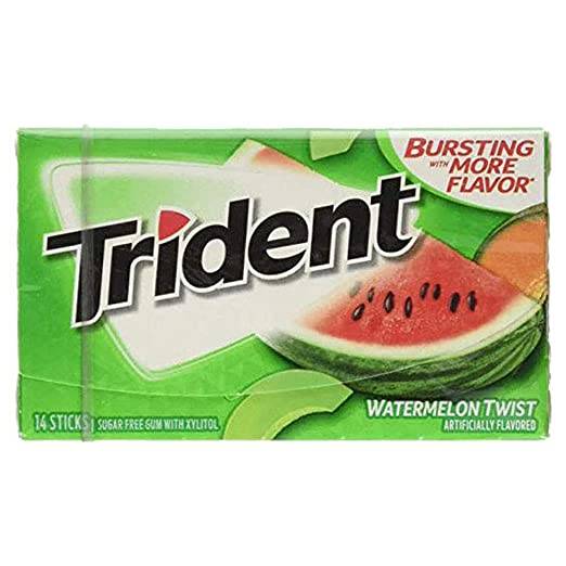 Order Trident watermelon twist bubblegum- 14 sticks food online from Exxon Food Mart store, Port Huron on bringmethat.com