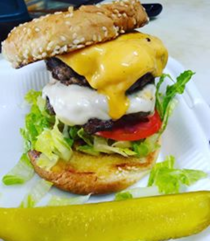 Order Jackpot Cheeseburger food online from The Lit Grille store, Las Vegas on bringmethat.com
