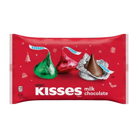 Order HERSHEY'S KISSES Milk Chocolate Candy, Christmas, 17 oz, Bag food online from CVS store, SCOTCH PLAINS on bringmethat.com