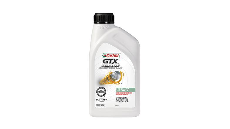 Order Castrol Gtx Ultraclean 5W-30 Synthetic Blend Motor Oil 32 oz food online from Valero Food Mart store, Murrayville on bringmethat.com