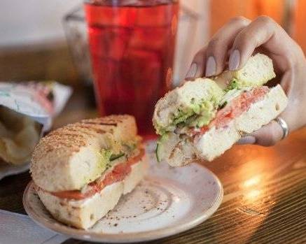 Order Salmon Bagel Sandwich food online from Simply Chai store, New Brunswick on bringmethat.com