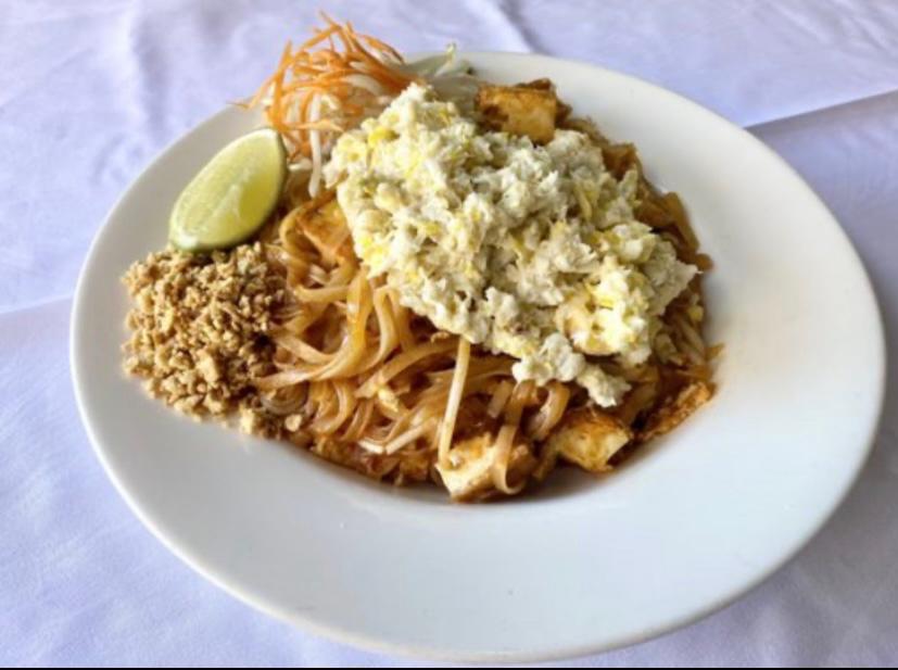 Order 60. Crab meat Pad Thai food online from Thai V Express store, New York on bringmethat.com