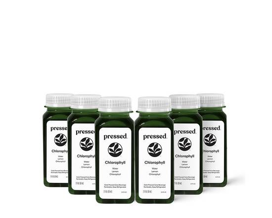 Order Chlorophyll Shot 6-Pack | Hydration Shots food online from Pressed - Lake Pointe Town Center - Sugar Land - HOU store, Sugar Land on bringmethat.com