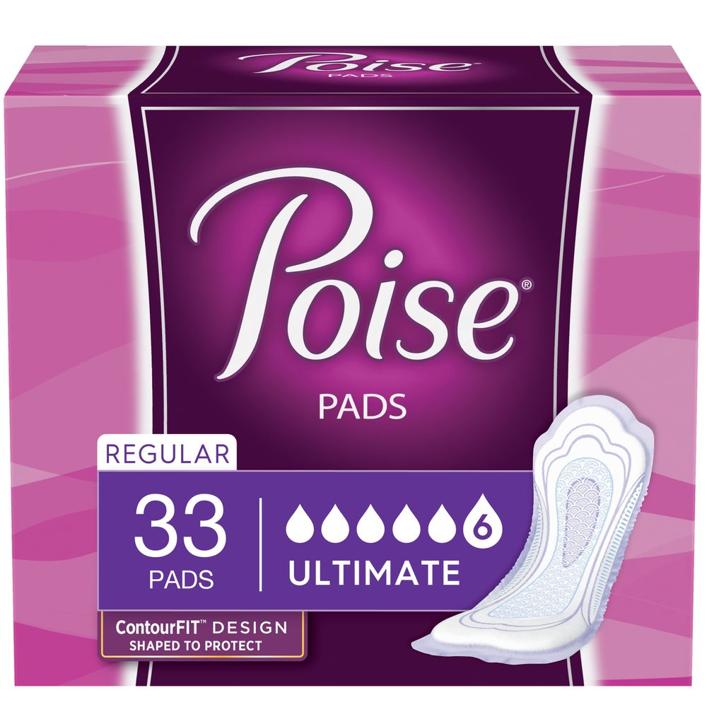 Order Poise Pads, Regular Length, Ultimate Absorbency - 33 ct food online from Rite Aid store, MILLER PLACE on bringmethat.com