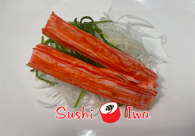 Order CRAB STICK SASHIMI food online from Sushi Iwa store, Apex on bringmethat.com