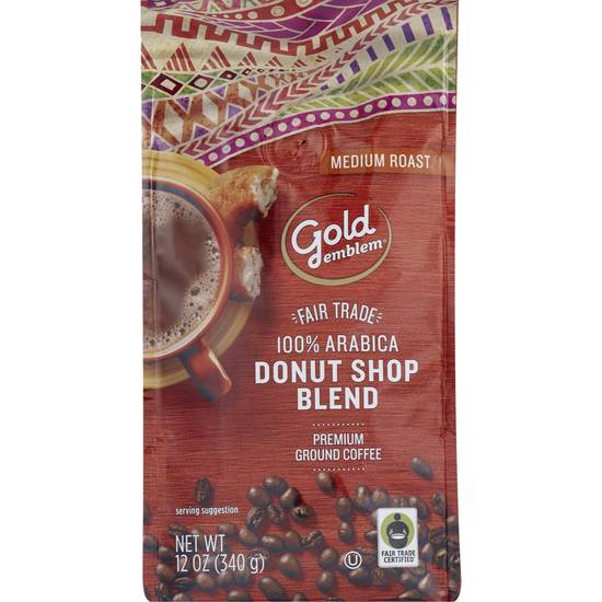 Order Gold Emblem Fair Trade Donut Shop Blend Premium Ground Coffee, 12 OZ food online from CVS store, ROCKFORD on bringmethat.com