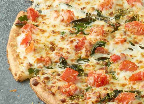 Order Fresh Spinach & Tomato Alfredo Pizza food online from Papa John's Pizza store, Chicago on bringmethat.com