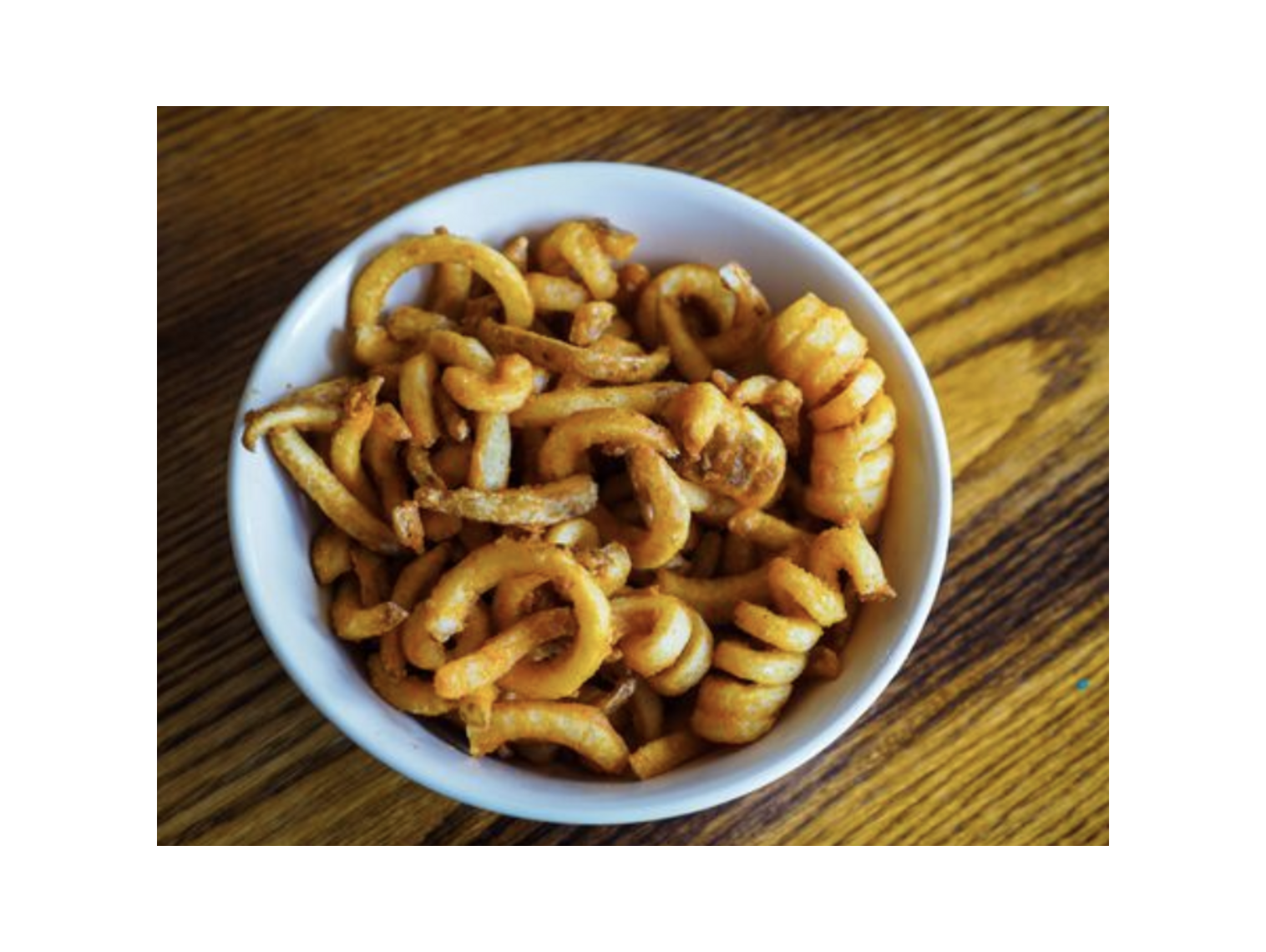 Order Seasoned Curly Fries food online from Roots Handmade Pizza - West Town store, Chicago on bringmethat.com