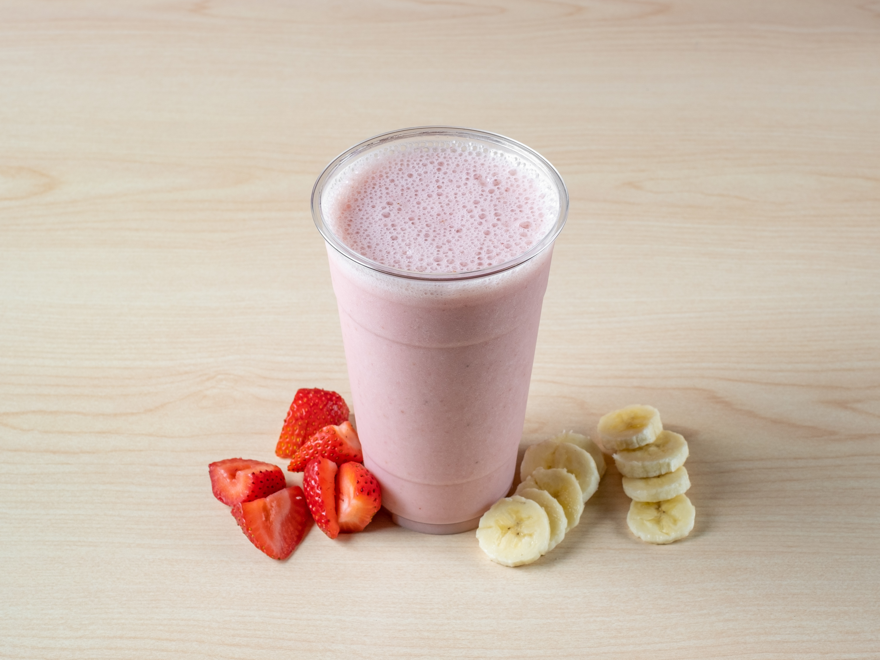 Order Strawberry Banana Smoothie food online from Swirls and Twirls store, Oceanside on bringmethat.com