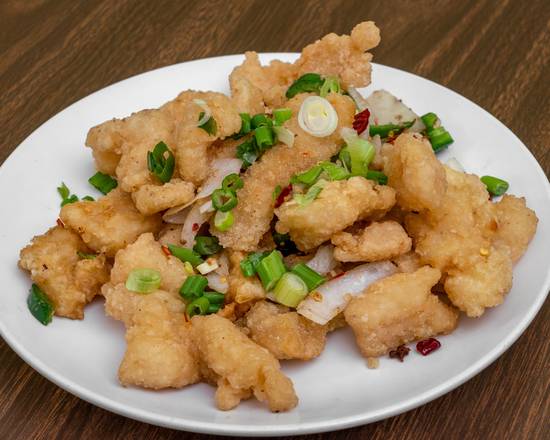 Order Spicy Salted Fillet Fish (椒盐班球) food online from Chens Garden store, Berkeley on bringmethat.com