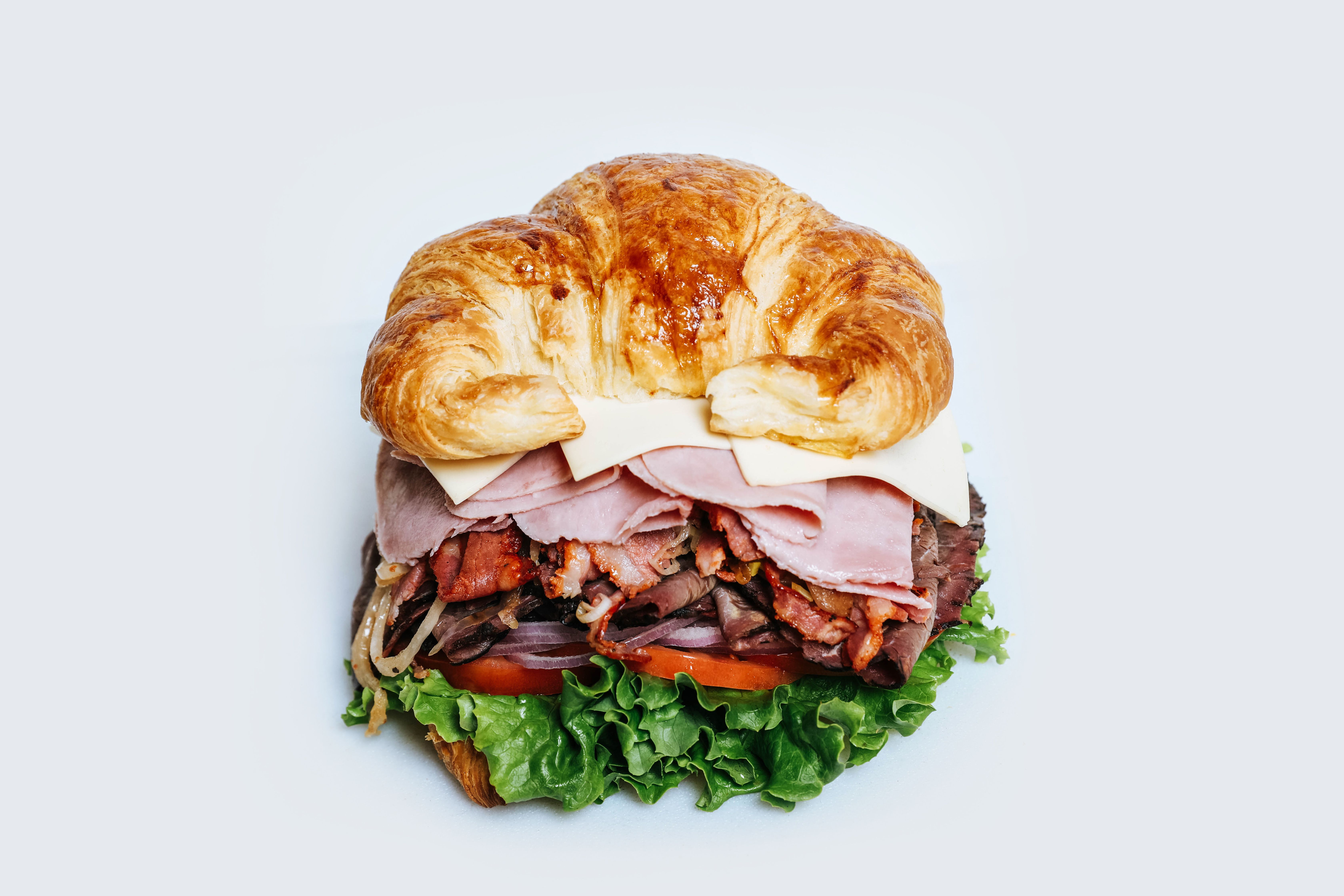 Order #18 Club Combo Croissant Lunch food online from Dc Donut Cafe store, Granada Hills on bringmethat.com