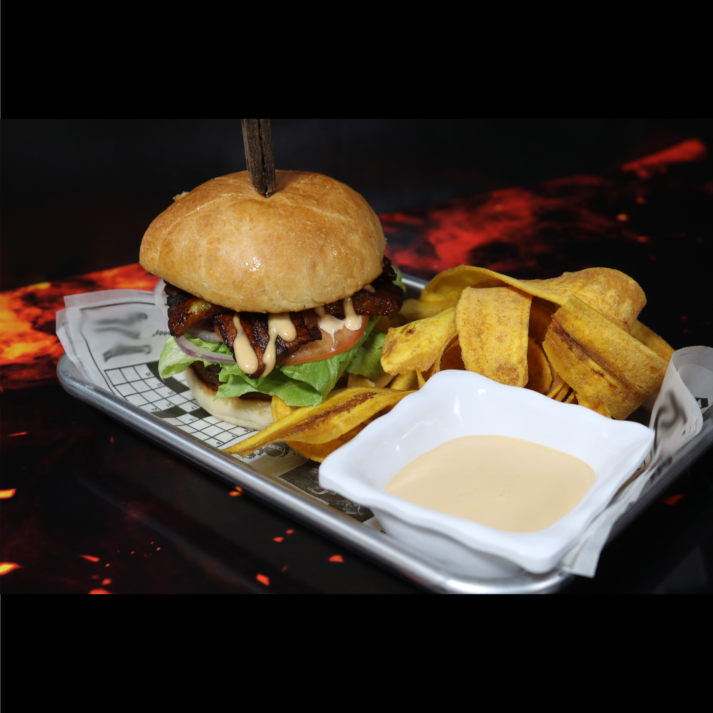 Order Burger Jibaro | Condados Signature Burger food online from Condado Bar store, Rochester on bringmethat.com