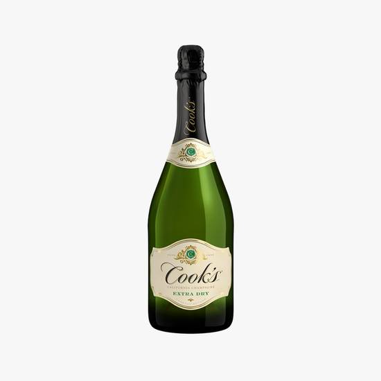 Order Cook's Extra Dry California Champagne food online from Mission Liquor & Deli store, Sacramento on bringmethat.com