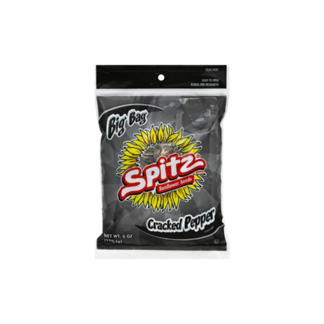 Order Spitz Sunflower Seeds Cracked Pepper 6 Oz food online from Rebel store, Las Vegas on bringmethat.com