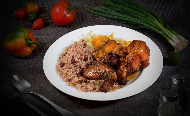 Order Fricasse Chicken (Brown Stew)  Dinner food online from Negril Jamaican Eatery store, Silver Spring on bringmethat.com