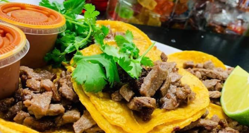 Order Tacos De Bistec food online from Hotchos 45 store, Houston on bringmethat.com