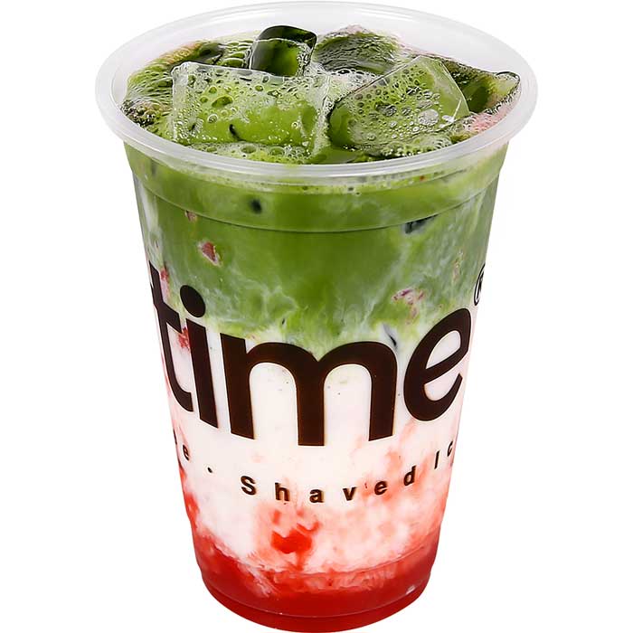 Order Strawberry Matcha Milk Tea food online from Boba Time store, Los Angeles on bringmethat.com