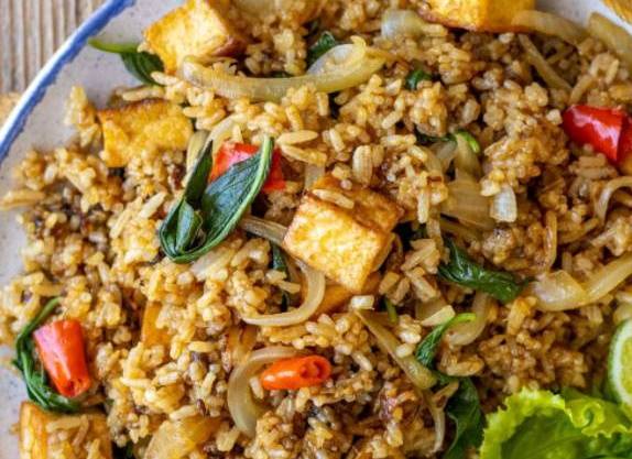 Order Basil Fried Rice food online from Epicures Of Asia store, Roswell on bringmethat.com