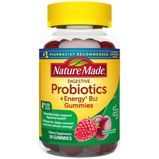 Order Nature Made Digestive Probiotics Plus Energy B12 Gummies (50 ct) food online from Rite Aid store, Palm Desert on bringmethat.com